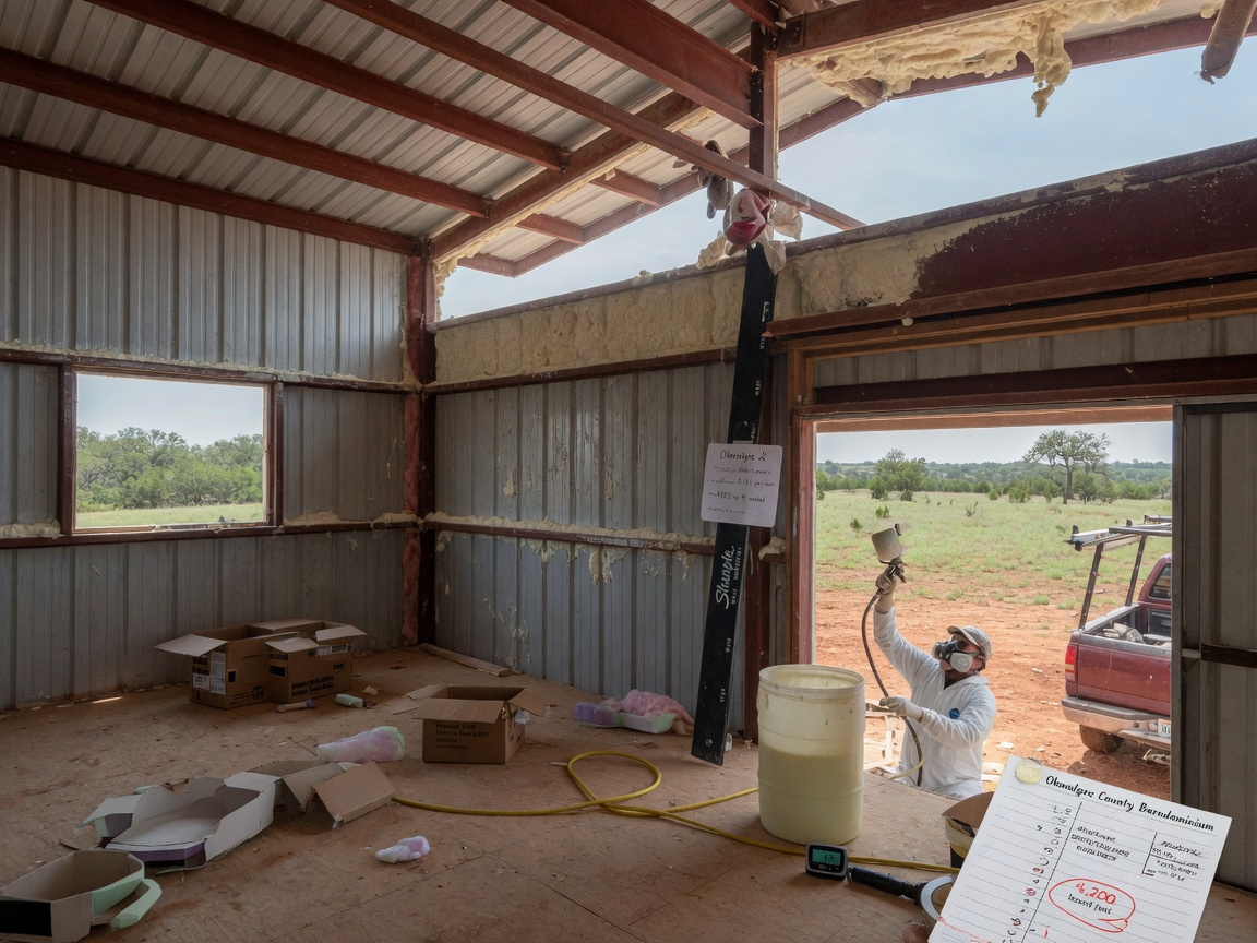 Barndominium Insulation in Okmulgee County: How Much Spray Foam You Need